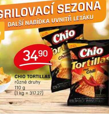 CHIO TORTILLAS různé druhy 110 g 