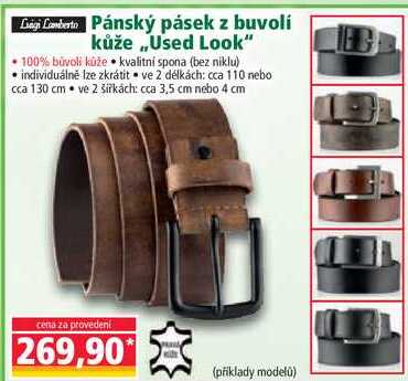 Pánský pásek z buvolí kůže „Used Look"