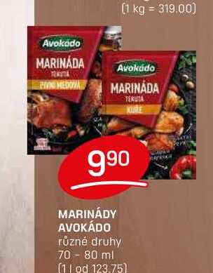 MARINÁDY AVOKÁDO různé druhy 70 - 80 ml 