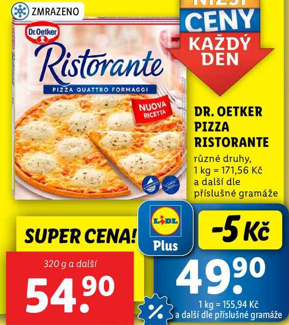 DR. OETKER PIZZA RISTORANTE, 320 g a další