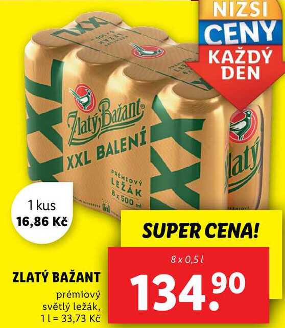 ZLATÝ BAŽANT, 8x 0,5 l