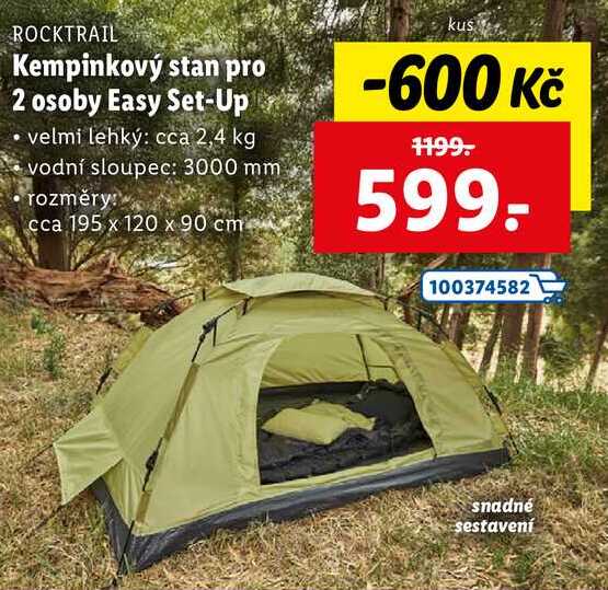 Kempinkový stan pro 2 osoby Easy Set-Up 