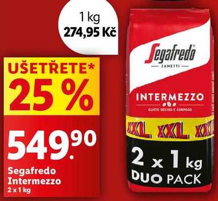 Segafredo Intermezzo, 2x 1 kg 