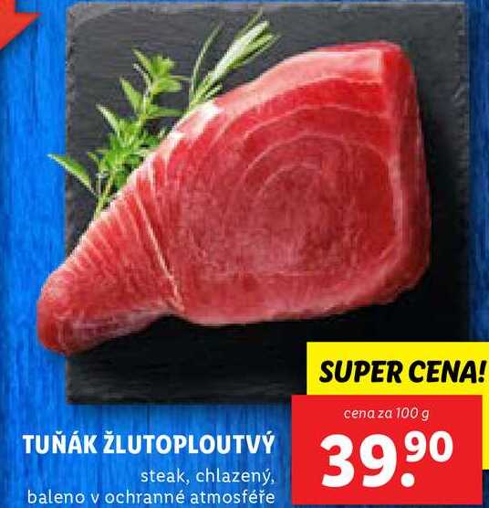 TUŇÁK ŽLUTOPLOUTVÝ, cena za 100 g