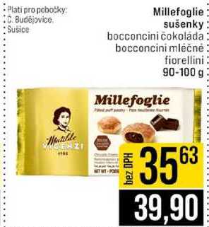 Millefoglie sušenky bocconcini čokoláda Matilde bocconcini mléčné fiorellini 90-100 g