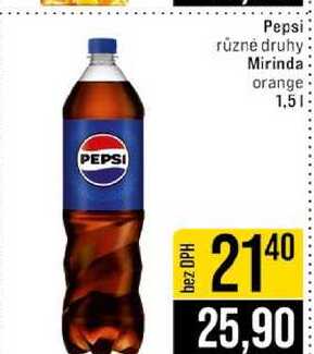 Pepsi různé druhy Mirinda orange 1,5l