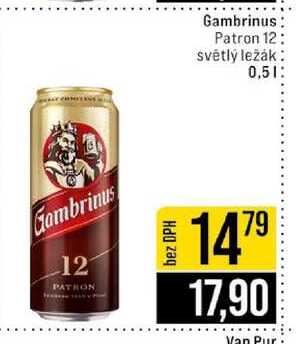 Gambrinus Patron 12 světlý ležák 0,5l