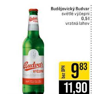 Budějovický Budvar světlé výčepní 0,5l