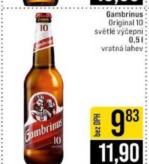 Gambrinus Original 10 světlé výčepni 0,5l