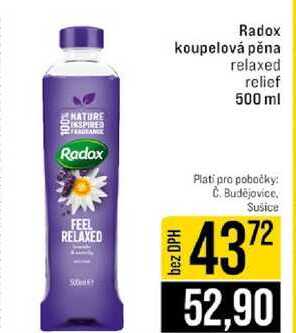 Radox koupelová pěna relaxed relief 500 ml