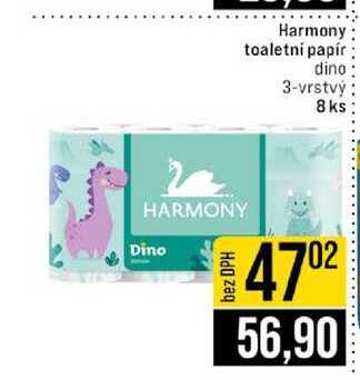 Harmony toaletní papír dino 3-vrstvý 8 ks