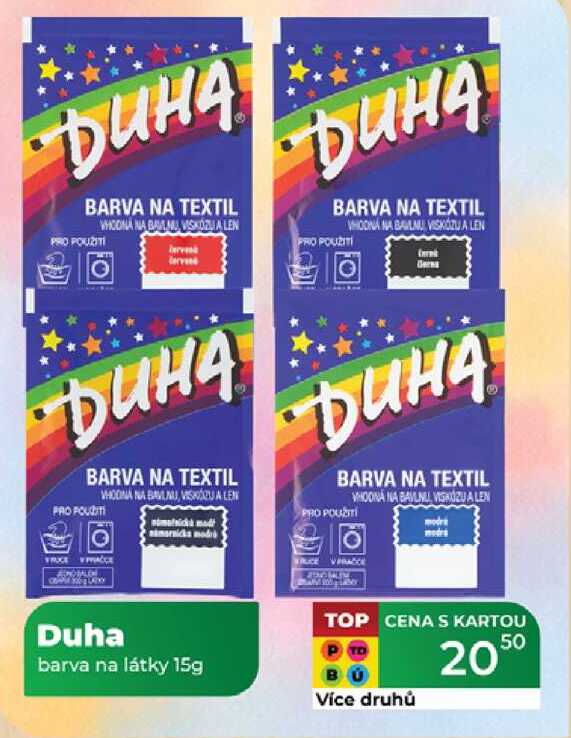 Duha barva na látky 15g 