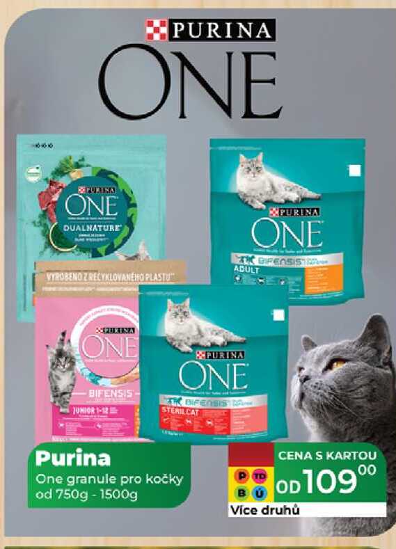 Purina One granule pro kočky od 750g - 1500g  