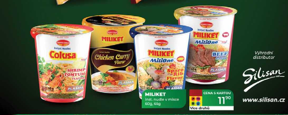 MILIKET inst. nudle v misce 60g, 65g 