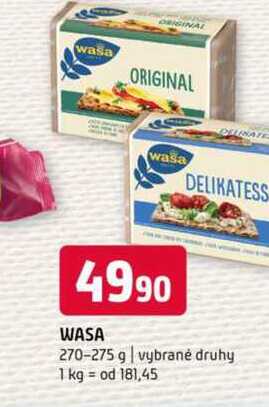 WASA 270-275 g vybrané druhy