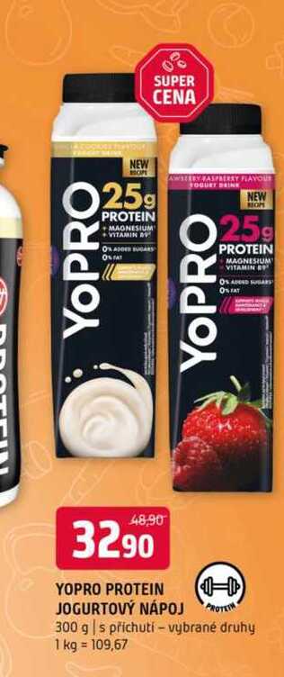 Yopro protein jogurtový nápoj 300 g s příchutí vybrané druhy 
