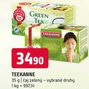 Teekanne 35 g čaj zelený vybrané druhy 
