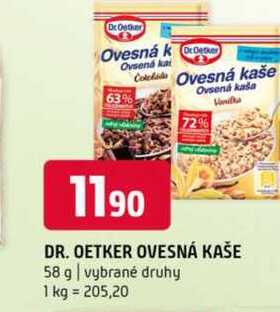 Dr. Oetker Rýžová kaše 58g, vybrané druhy