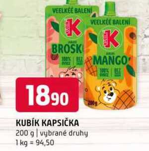 Kubík kapsička 200 g vybrané druhy