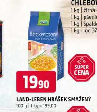 Land leben hrášek smažený 100g