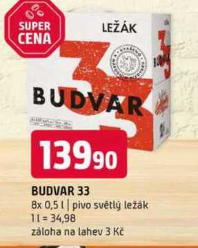 Budweiser Budvar B:Original Pivo světlý ležák 8 x 0,5l