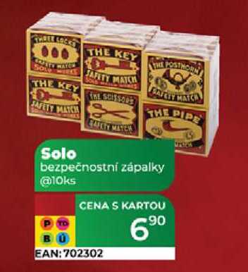Solo bezpečnostní zápalky @10ks 