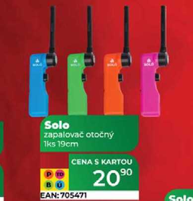 Solo zapalovač otočný 1ks 19cm 