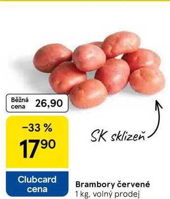 Brambory červené, 1 kg 