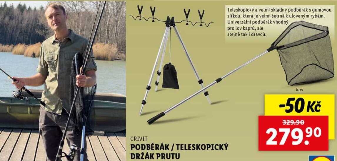 PODBĚRÁK/TELESKOPICKÝ DRŽÁK PRUTU