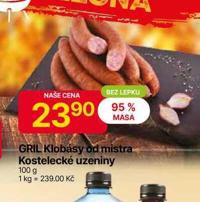 Klobásy od mistra Kostelecké uzeniny 100 g 