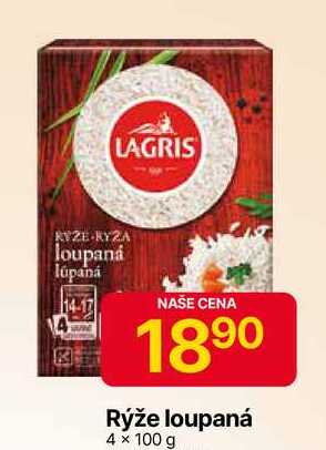 LAGRIS Rýže loupaná 4 x 100 g 