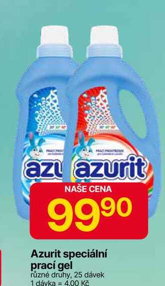 Azurit speciální prací gel různé druhy, 25 dávek 