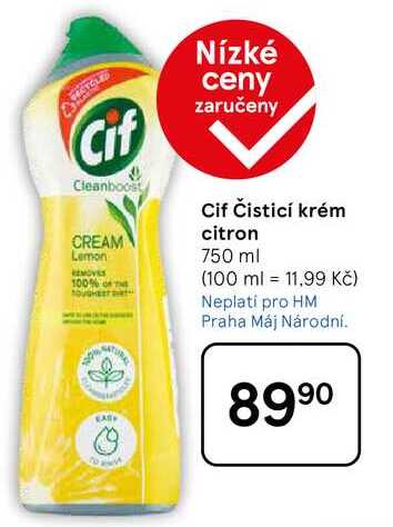 Cif Čisticí krém citron, 750 ml  