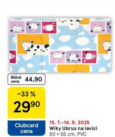Wiky Ubrus na lavici 50 x 65 cm, PVC 