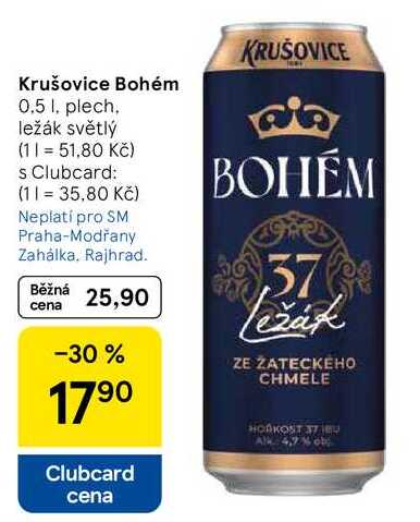 Krušovice Bohém, 0.5 l, plech 