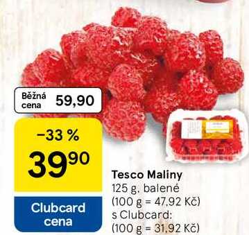 Tesco Maliny, 125 g