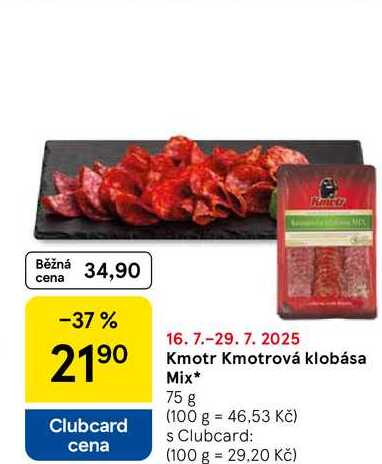 Kmotr Kmotrová klobása Mix, 75 g 