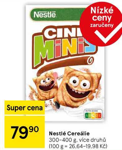 Nestlé Cereálie, 300-400 g, více druhů 