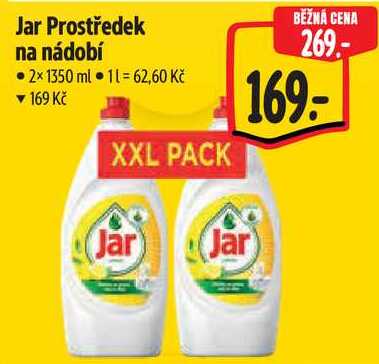 Jar Prostředek na nádobí, 2x 1350 ml 