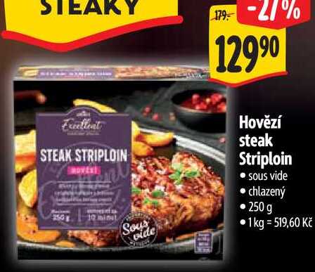 Hovězí steak Striploin, 250 g