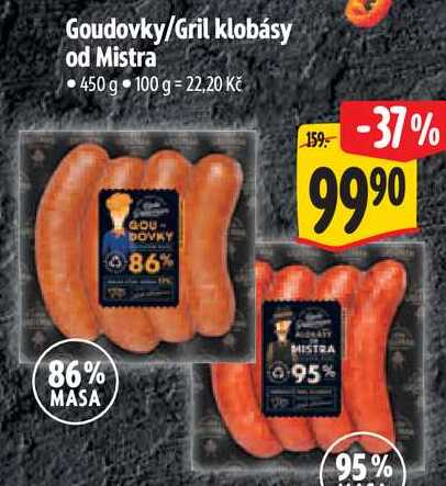 Goudovky/Gril klobásy od Mistra, 450 g 