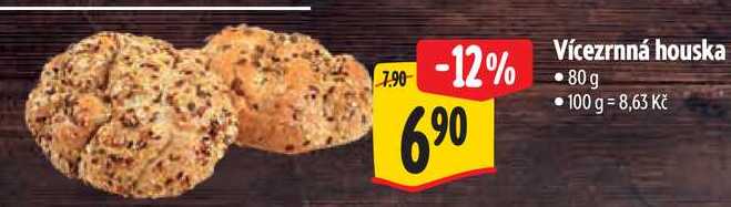 Vícezrnná houska, 80 g