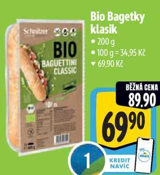 Bio Bagetky klasik, 200 g 
