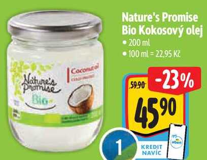 Nature's Promise Bio Kokosový olej, 200 ml