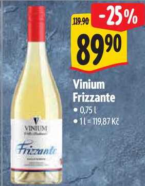 Vinium Frizzante, 0,75 l