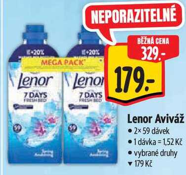 Lenor Aviváž, 2x 59 dávek