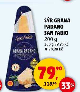 SÝR GRANA PADANO SAN FABIO, 200 g 