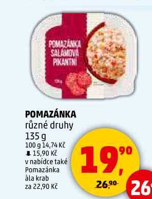 POMAZÁNKA různé druhy, 135 g 