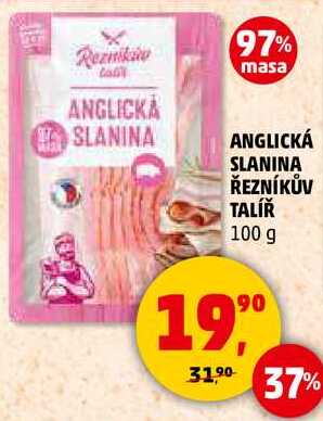 ANGLICKÁ SLANINA ŘEZNÍKŮV TALÍŘ, 100 g 