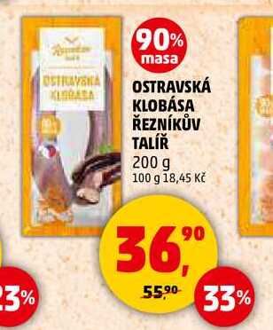 OSTRAVSKÁ KLOBÁSA ŘEZNÍKŮV TALÍŘ, 200 g  